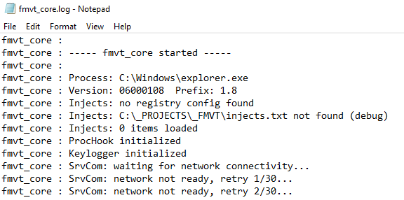 Пример содержимого файла fmvt_core.log