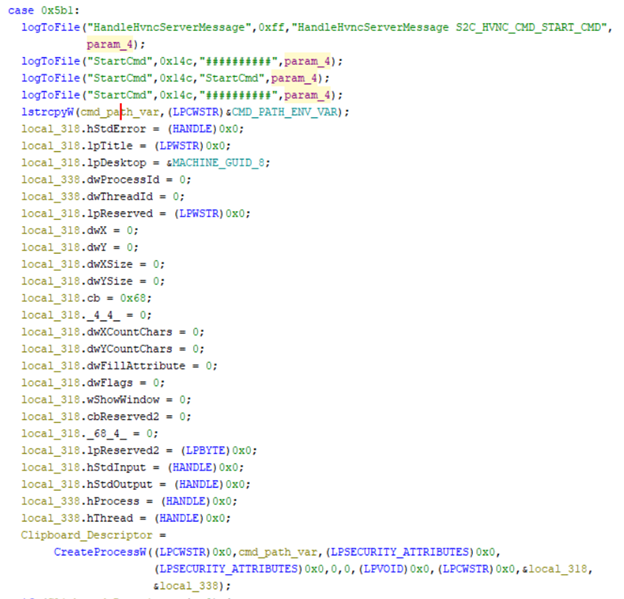 Рисунок 57 — HVNC-команда S2C_HVNC_CMD_START_CMD