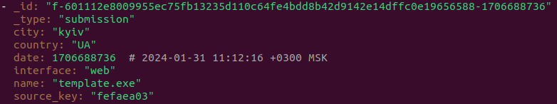 Рис. 14 — Информация о загрузке образца PhantomCore.Downloader (SHA1: 4d5c661e3ff1796930bcdc95b901083fa1db5358) на VirusTotal.