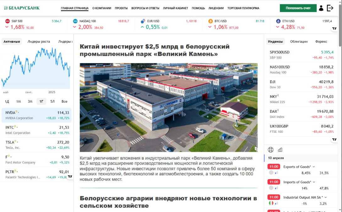 Рисунок 6. Пример оформления мошеннического сайта, используемого в схеме инвестиционного мошенничества