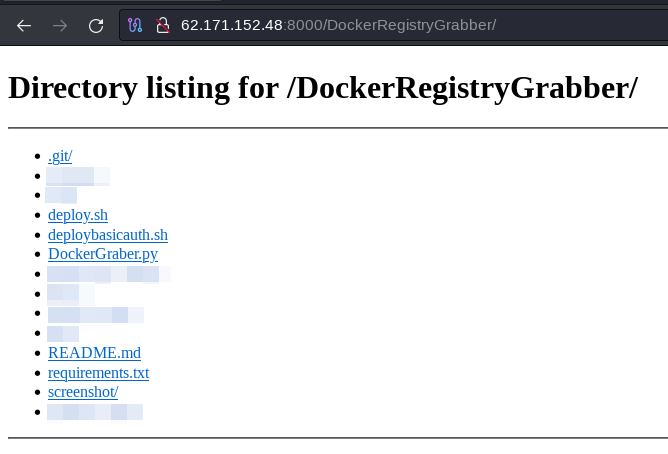 Рис. 12. Содержимое директории DockerRegistryGrabber