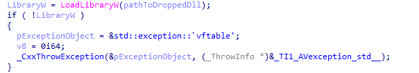 Загрузка и выполнение дропнутой DLL через Win32 API 