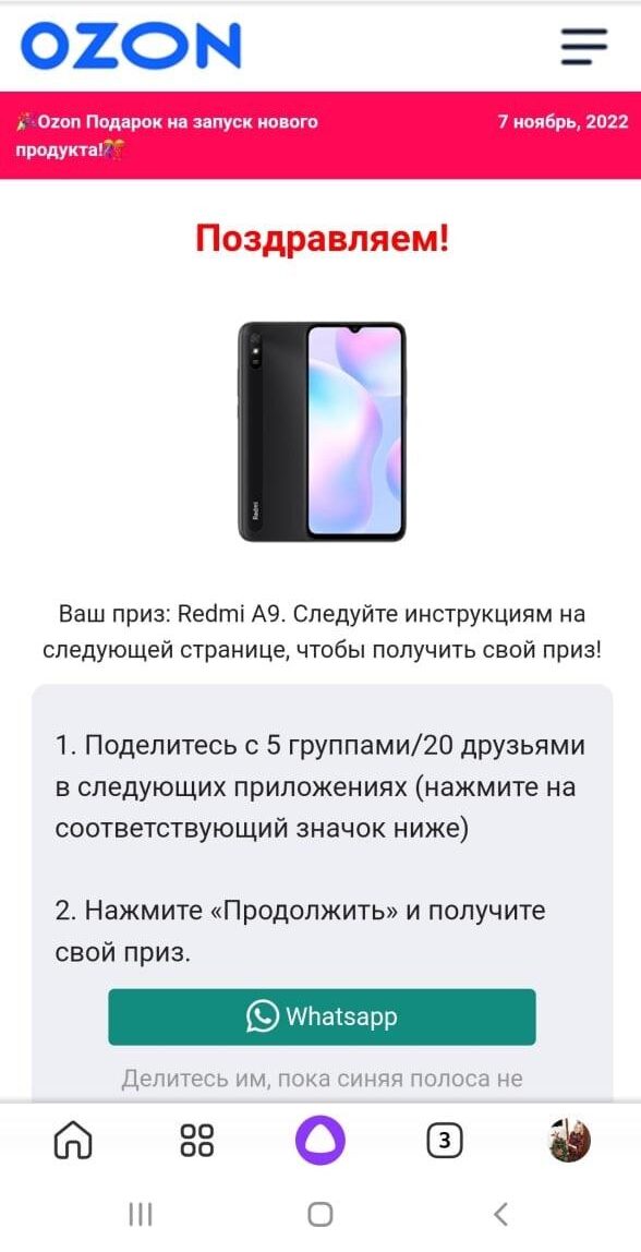 Пример мошеннической схемы